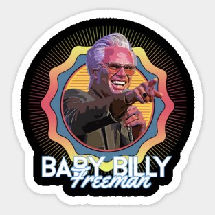 Baby Billy Freeman - Psychedelic Retro / 70s Groovy Sticker