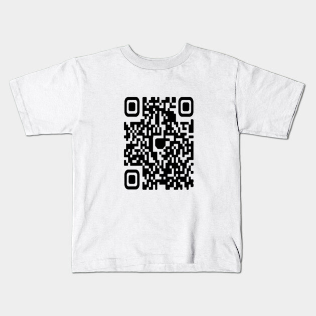 QR code Scan This Tee - Secretly Hilarious Pixel Pattern - Minimalist Scan Me QR Code Design Kids T-Shirt by OUTFITPAW