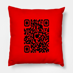 QR code Scan This Tee - Secretly Hilarious Pixel Pattern - Minimalist Scan Me QR Code Design Pillow
