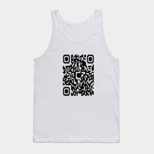 QR code Scan This Tee - Secretly Hilarious Pixel Pattern - Minimalist Scan Me QR Code Design Tank Top