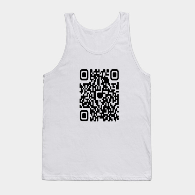QR code Scan This Tee - Secretly Hilarious Pixel Pattern - Minimalist Scan Me QR Code Design Tank Top by OUTFITPAW