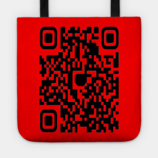 QR code Scan This Tee - Secretly Hilarious Pixel Pattern - Minimalist Scan Me QR Code Design Tote
