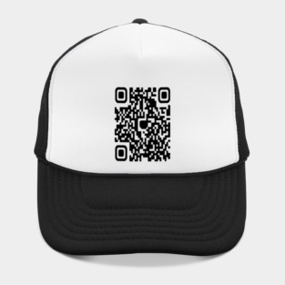 QR code Scan This Tee - Secretly Hilarious Pixel Pattern - Minimalist Scan Me QR Code Design Hat