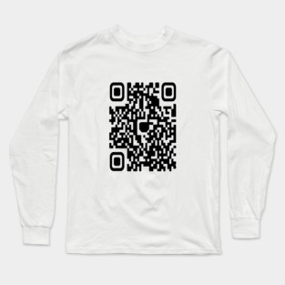 QR code Scan This Tee - Secretly Hilarious Pixel Pattern - Minimalist Scan Me QR Code Design Long Sleeve T-Shirt