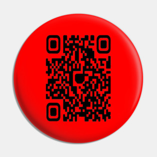 QR code Scan This Tee - Secretly Hilarious Pixel Pattern - Minimalist Scan Me QR Code Design Pin