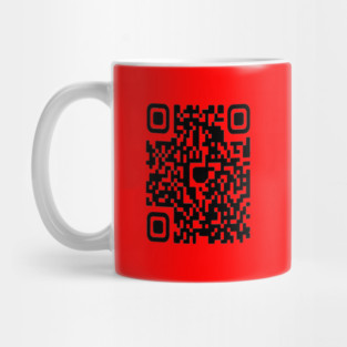 QR code Scan This Tee - Secretly Hilarious Pixel Pattern - Minimalist Scan Me QR Code Design Mug