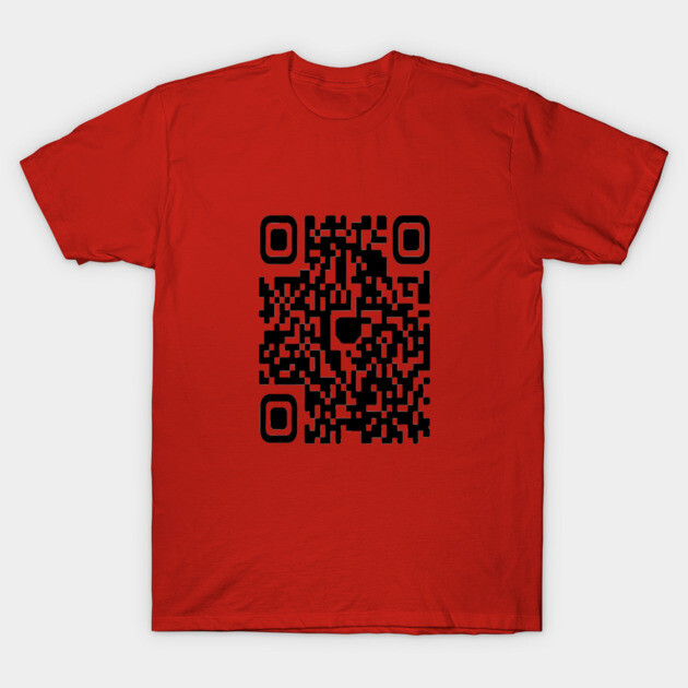 QR code Scan This Tee - Secretly Hilarious Pixel Pattern - Minimalist Scan Me QR Code Design T-Shirt by OUTFITPAW