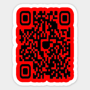 QR code Scan This Tee - Secretly Hilarious Pixel Pattern - Minimalist Scan Me QR Code Design Sticker