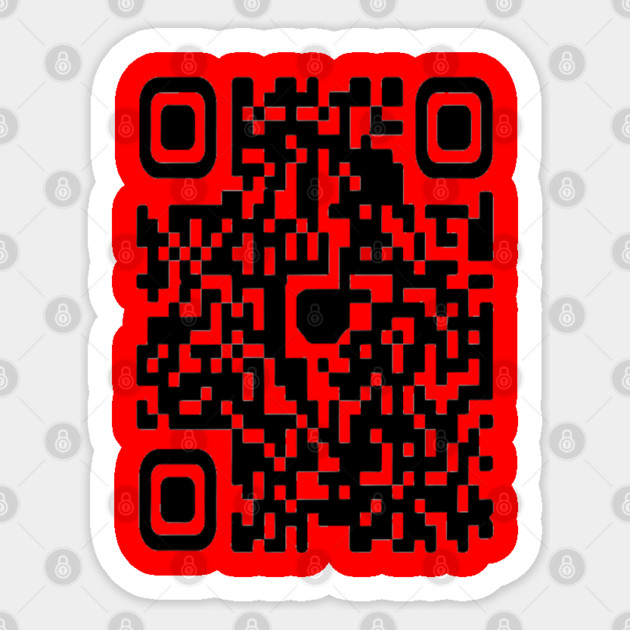 QR code Scan This Tee - Secretly Hilarious Pixel Pattern - Minimalist Scan Me QR Code Design Sticker by OUTFITPAW