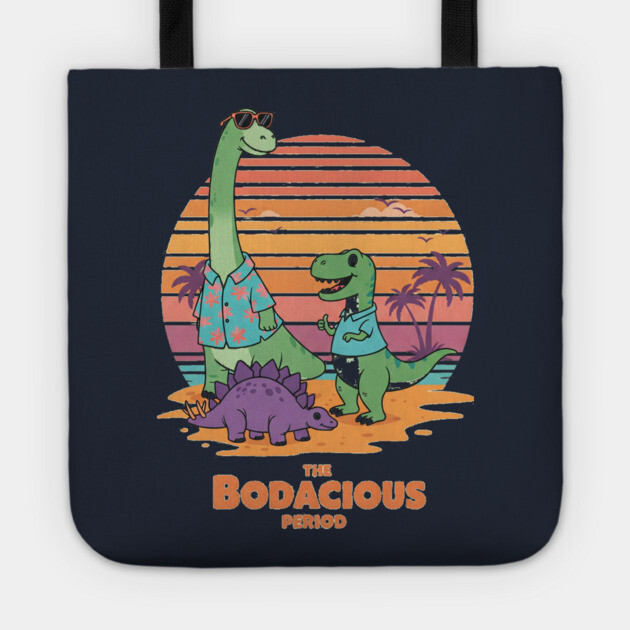 Bodacious Dino Tee - Prehistoric Party Animals Tote by OUTFITPAW