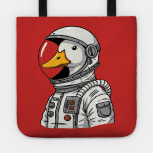 Astronaut Duck Space Explorer Funny - a cartoon duck astronat Tote