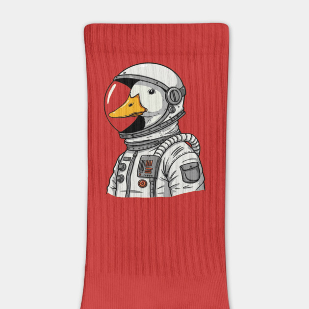 Astronaut Duck Space Explorer Funny - a cartoon duck astronat by OUTFITPAW