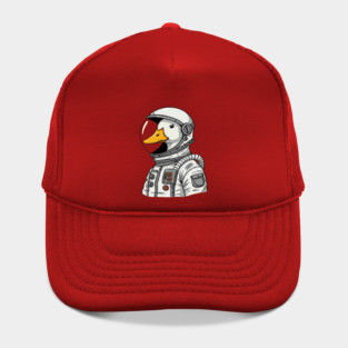 Astronaut Duck Space Explorer Funny - a cartoon duck astronat Hat