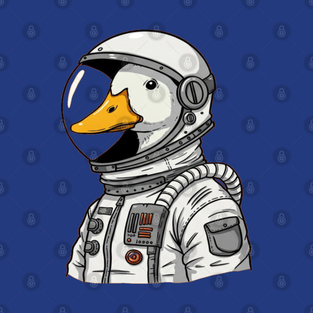 Astronaut Duck Space Explorer Funny - a cartoon duck astronat by OUTFITPAW