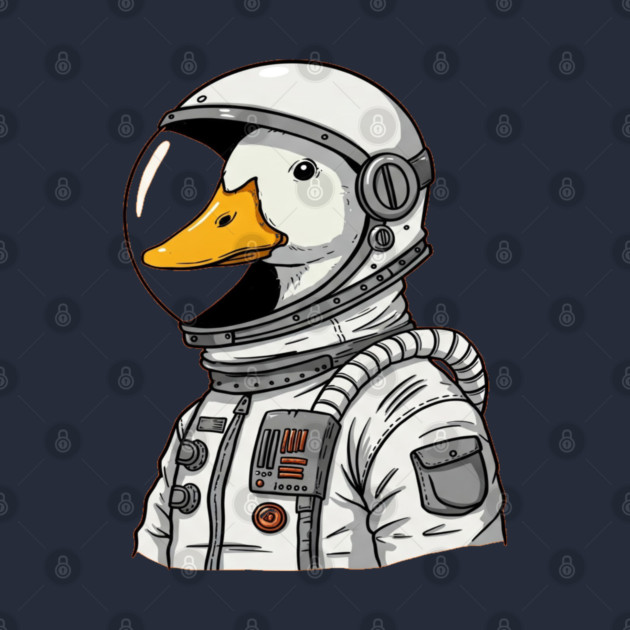 Astronaut Duck Space Explorer Funny - a cartoon duck astronat by OUTFITPAW