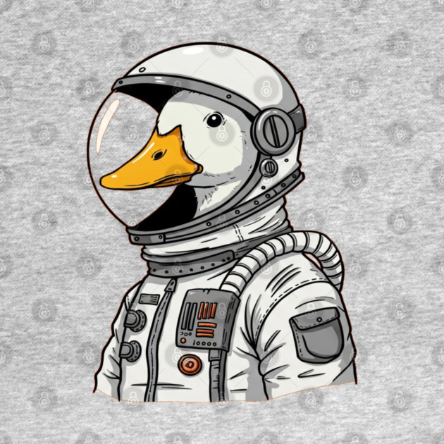 Astronaut Duck Space Explorer Funny - a cartoon duck astronat by OUTFITPAW