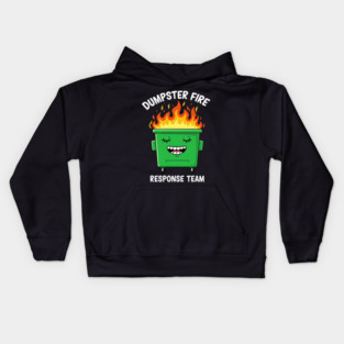Funny Dumpster Fire Response Humor - Dumpster Fire Tee - Officially Dealing With This Kids Hoodie