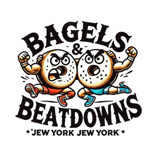 Bagels & Beatdowns Tee by Neon Fly 