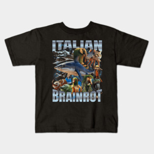 all italian brainrot funny 2025 Kids T-Shirt