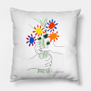 Pablo Picasso Bouquet Of Peace 1958 Pillow