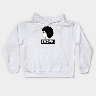 Dope Black Woman Afro Queen Kids Hoodie