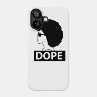 Dope Black Woman Afro Queen Phone Case
