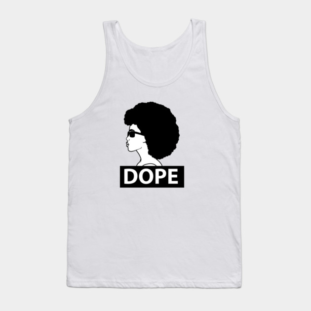 Dope Black Woman Afro Queen Tank Top by logiamerch