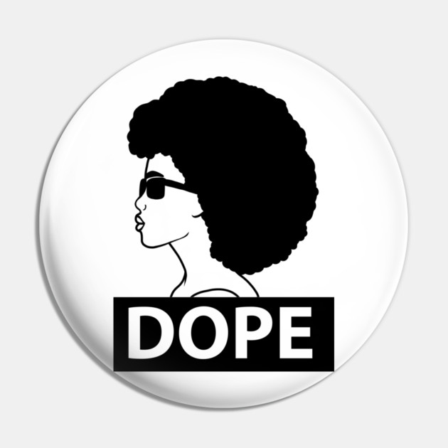Dope Black Woman Afro Queen Pin by logiamerch