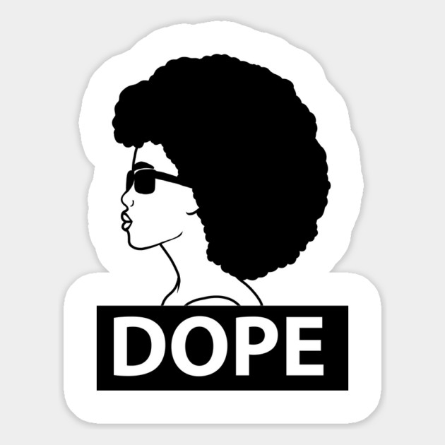 Dope Black Woman Afro Queen Magnet by logiamerch