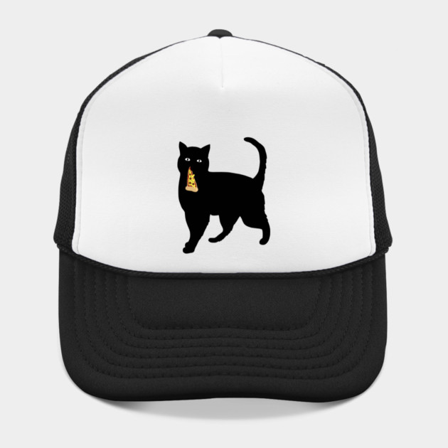 Black Cat Stealing and Eating Pizza Funny by logiamerch