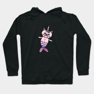 Cute Cat Mermaid Unicorn Fish Hoodie