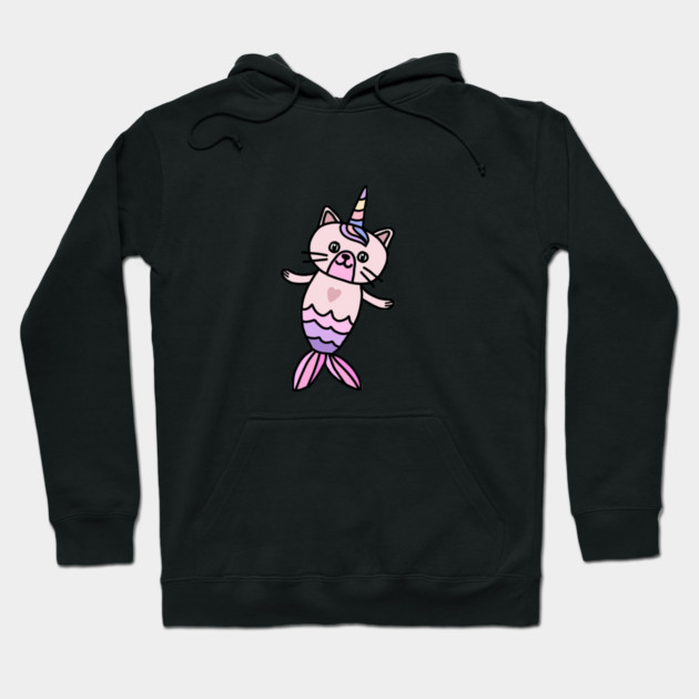 Cute Cat Mermaid Unicorn Fish Hoodie by logiamerch