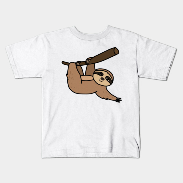 Cute Sloth Hanging from Tree Kids T-Shirt by logiamerch