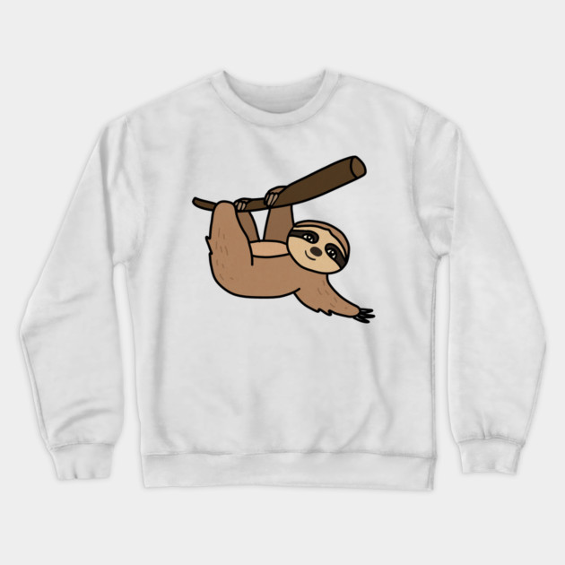 Cute Sloth Hanging from Tree Crewneck Sweatshirt by logiamerch