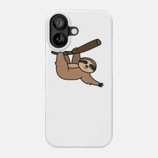 Cute Sloth Hanging from Tree Phone Case