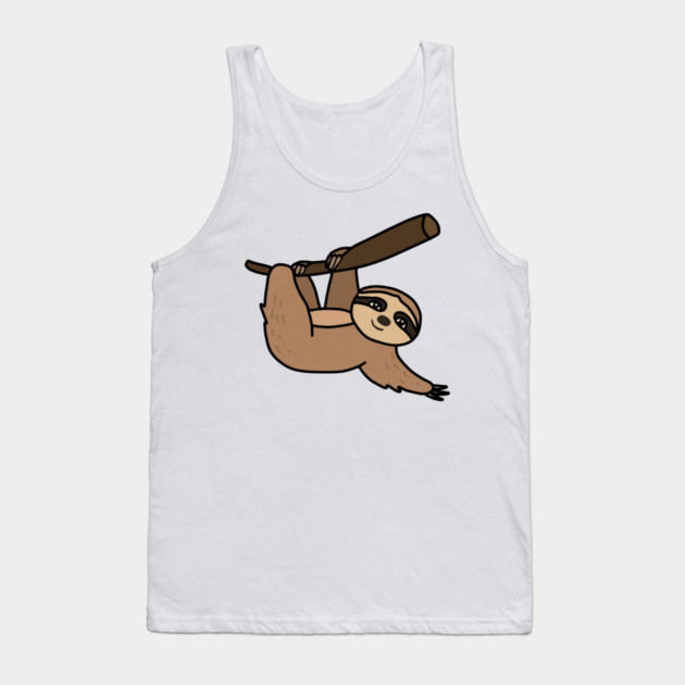 Cute Sloth Hanging from Tree Tank Top by logiamerch