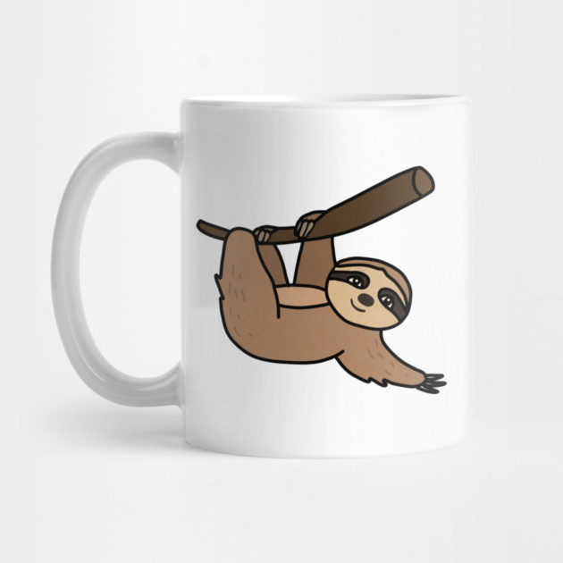 Cute Sloth Hanging from Tree by logiamerch