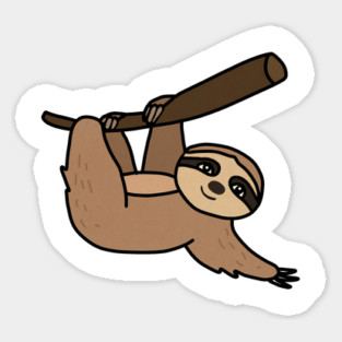 Cute Sloth Hanging from Tree Magnet