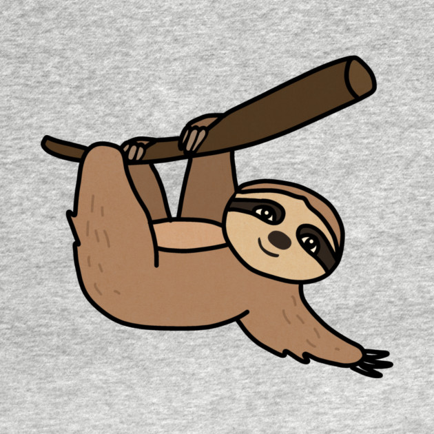 Cute Sloth Hanging from Tree by logiamerch