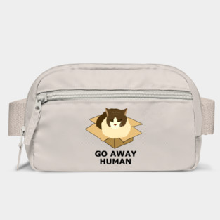 Go Away Human Funny Cat in a Box Bag