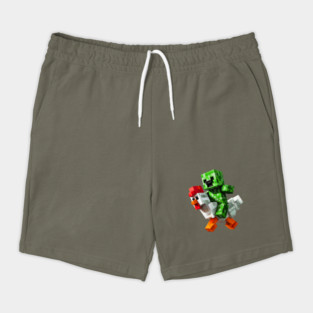Funny Minecraft Creeper and Chicken Shorts