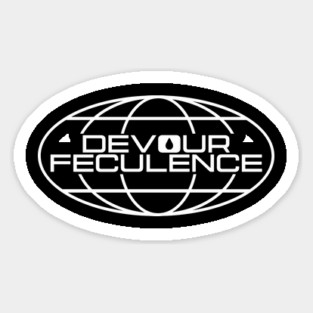 Devour Feculence Worldwide Logo White - Milchick Magnet