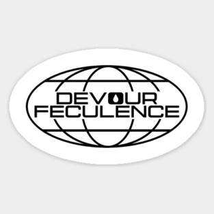 Devour Feculence Worldwide Logo Black - Milchick Sticker