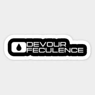 Devour Feculence Minimal Logo White - Milchick Magnet