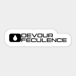 Devour Feculence Minimal Logo Black - Milchick Sticker