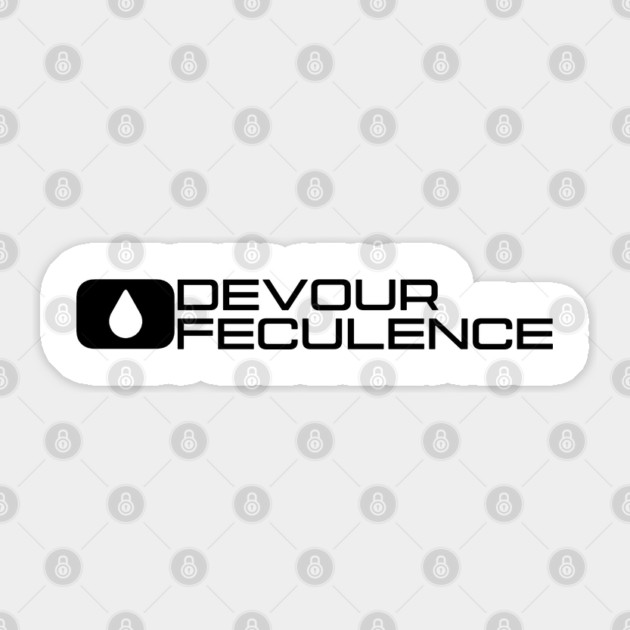 Devour Feculence Minimal Logo Black - Milchick Sticker by Tv Moments