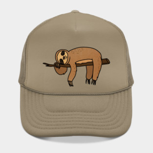 Cute Sloth Haning Lazy Funny Animal Hat