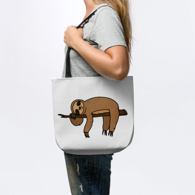 Cute Sloth Haning Lazy Funny Animal by logiamerch