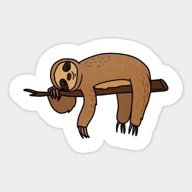 Cute Sloth Haning Lazy Funny Animal Magnet by logiamerch