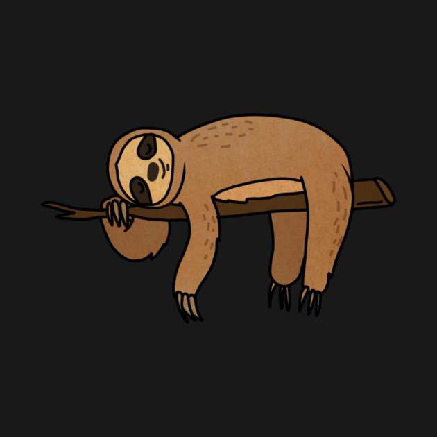 Cute Sloth Haning Lazy Funny Animal by logiamerch